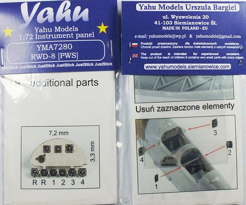 ヤフーモデル YMA7280 1/72 RWD-8 (PWS)計器盤 (IBG用)