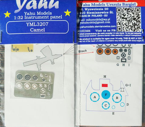 ヤフーモデル YML3207 1/32 キャメル 計器盤 (ウィングナットウィングス用)