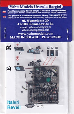 ヤフーモデル YML3208 1/32 ミラージュIII E/RD 計器盤 (イタレリ/レベル用)