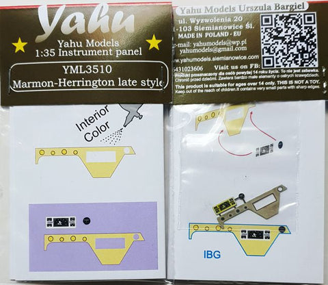 ヤフーモデル YML3510 1/35 マーモン・ヘリントン装甲車 計器盤 (IBG用)