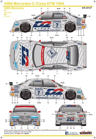 SKデカール SK24127 1/24 メルセデス AMG Cクラス DTM D2