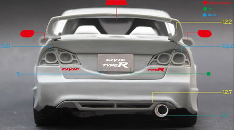 ズームオン Z001 1/24 ホンダ シビック FD2 タイプR (新型)