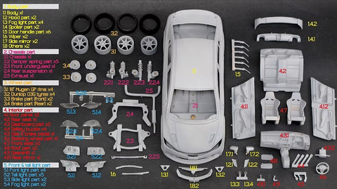 ズームオン Z002 1/24 ホンダ シビック FD2 無限 RR (新型)