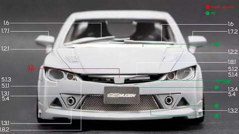 ズームオン Z002 1/24 ホンダ シビック FD2 無限 RR (新型)