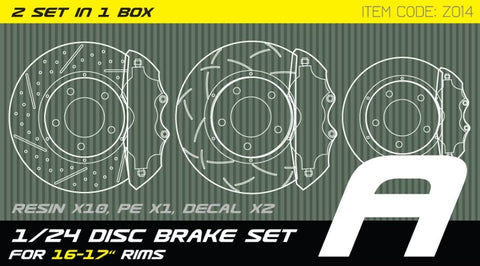 ズームオン Z014 1/24 ディスクブレーキセット 15-17インチ ホイール用 A