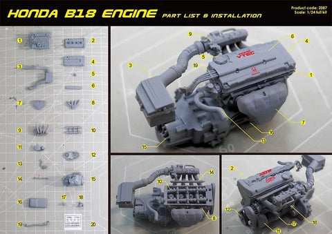 ズームオン Z087 1/24 ホンダ B18 エンジン