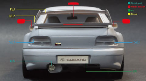 ズームオン Z097 1/24 スバル インプレッサ 22B STI