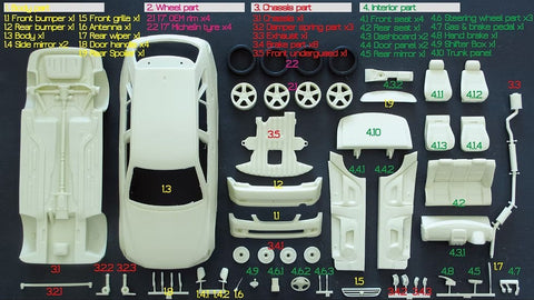 ズームオン Z142 1/24 トヨタ アルテッツァジータ フルレジンキット