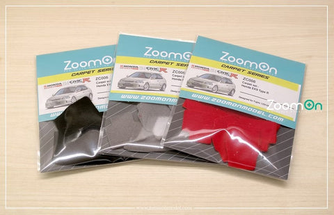 ズームオン ZC006 1/24 カーペットセット - ホンダ EK9 タイプR - ブラック