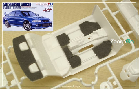 ズームオン ZC008 1/24 カーペットセット - ミツビシ ランサー Evolution VI - イエロー