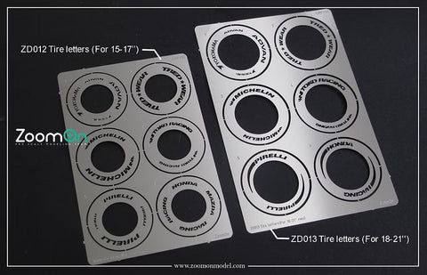 ズームオン ZD013 1/24 タイヤレター (18-21インチ 用)