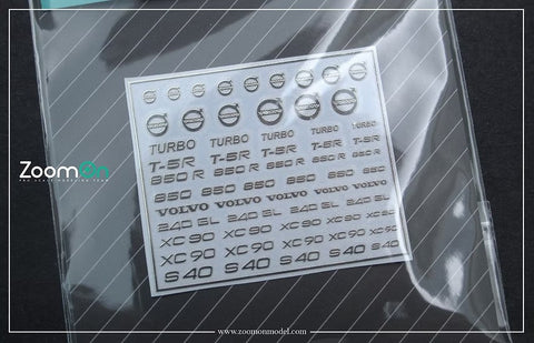 ズームオン ZD016 1/24 - 1/43 ボルボ ロゴ メタルステッカー