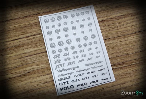 ズームオン ZD017 1/24 - 1/43 フォルクスワーゲン ロゴ メタルステッカー