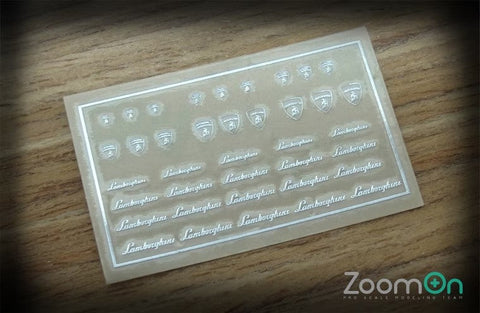 ズームオン ZD023 1/24 - 1/43 ランボルギーニ ロゴ メタルステッカー