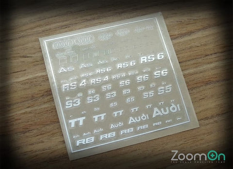 ズームオン ZD025 1/24 - 1/43 アウディ ロゴ メタルステッカー