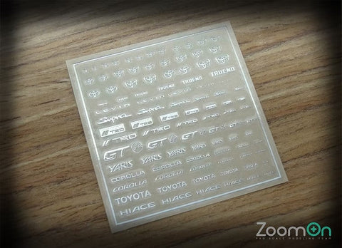 ズームオン ZD026 1/24 - 1/43 トヨタ ロゴ メタルステッカー (A)