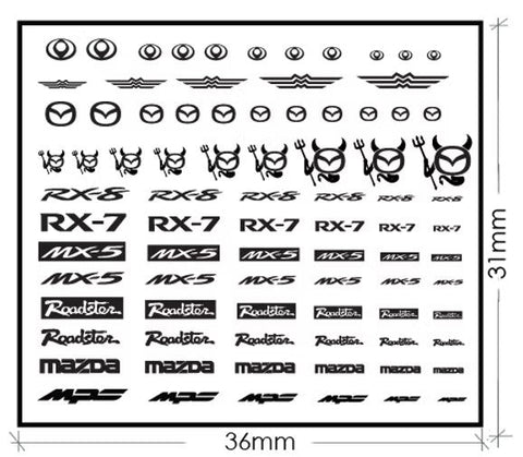 ズームオン ZD028 1/24 - 1/43 マツダメタルステッカー