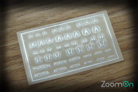 ズームオン ZD029 1/24 - 1/43 ホンダ・アキュラ ロゴ メタルステッカー