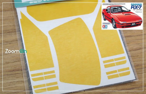 ズームオン ZD050 1/24 ウインドー・ライト 塗装マスキング- マツダRX-7 FC