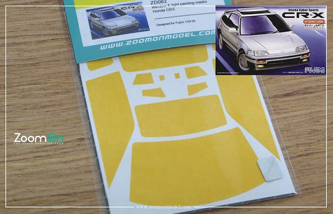 ズームオン ZD062 1/24 ウインドー・ライト 塗装マスキング- ホンダ CRX