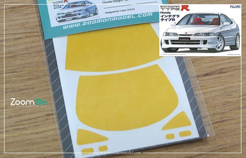 ズームオン ZD064 1/24 ウインドー・ライト 塗装マスキング- ホンダ インテグラ Type-R DC2