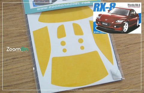ズームオン ZD070 1/24 ウインドー・ライト 塗装マスキング- マツダRX-8