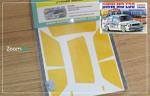 ズームオン ZD094 1/24 ウインドー・ライト 塗装マスキング- BMW M3 E30