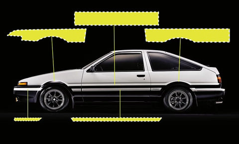 ズームオン ZD142 1/24 トヨタ AE86 パターン マスク