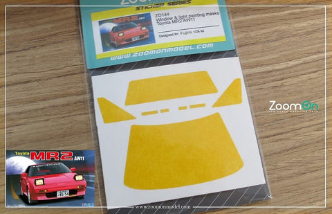 ズームオン ZD144 1/24 ウインドー・ライト 塗装マスキング- トヨタ MR2 AW11