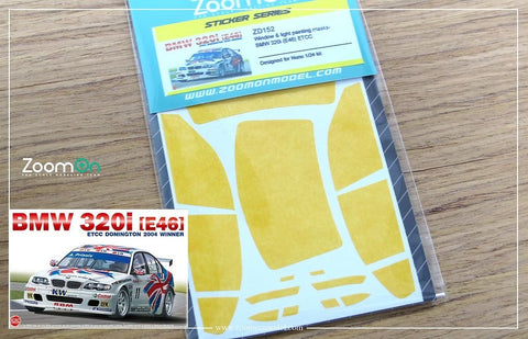 ズームオン ZD152 1/24 ウインドー・ライト 塗装マスキング- BMW 320i (E46) ETCC