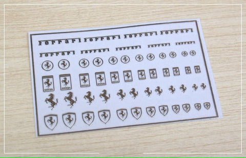 ズームオン ZD232 1/24-1/43 フェラーリ ロゴ メタルステッカー