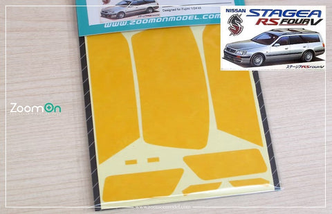 ズームオン ZD242 1/24 ウィンドウペインティングマスク - 日産 ステージア(フジミ用)