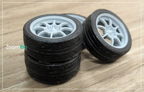ズームオン ZR004 1/24 16インチ 無限 MF-8 ホイールセット
