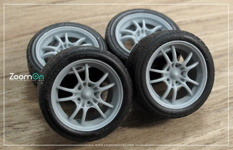 ズームオン ZR005 1/24 16インチ 無限 MF-10 ホイールセット