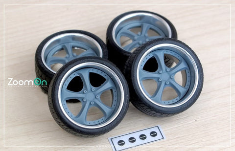 ズームオン ZR015 1/24 16インチ ワークス vs-kf ホイールセット