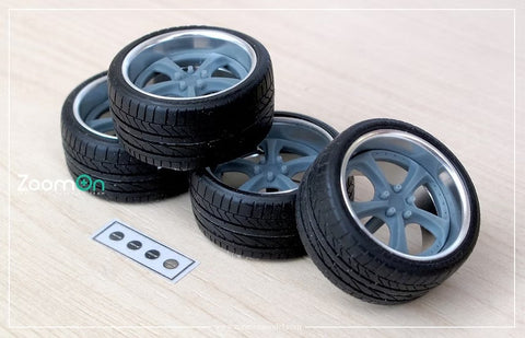 ズームオン ZR015 1/24 16インチ ワークス vs-kf ホイールセット