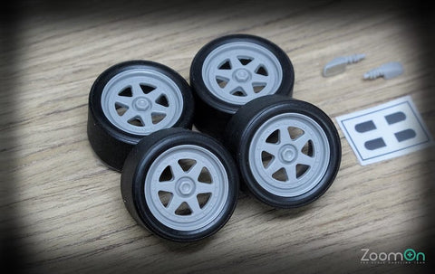 ズームオン ZR019 1/24 17インチ SSR レーシングホイールセット
