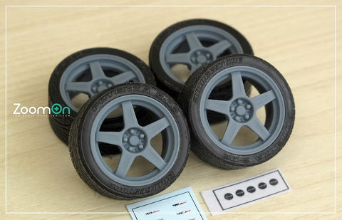 ズームオン ZR020 1/24 16インチ TRD T3 Sport ホイールセット