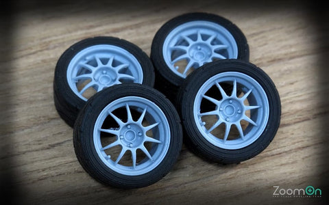 ズームオン ZR026 1/24 16インチ エンケイ ES ターマック レーシングホイールセット