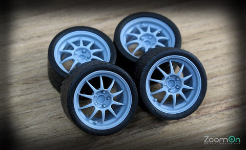 ズームオン ZR027 1/24 17インチ エンケイ ES ターマック レーシングホイールセット