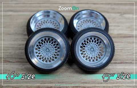 ズームオン ZR039 1/24 15インチ SSR フォーミュラメッシュ ホイールセット