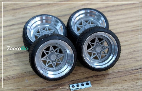 ズームオン ZR040 1/24 16インチ SSR スターシャーク ホイールセット