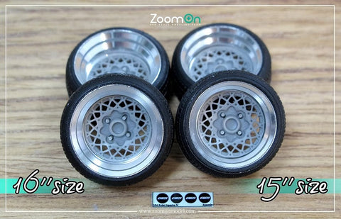 ズームオン ZR042 1/24 15インチ エンケイ アパッチ IV ホイールセット