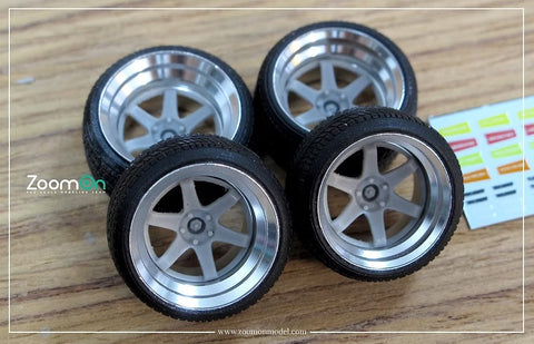 ズームオン ZR045 1/24 18インチ レイズ ボルク レーシングTE37SL