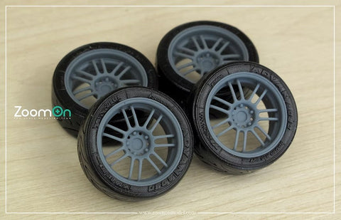 ズームオン ZR048 1/24 16インチ レイズ RE30 ホイールセット
