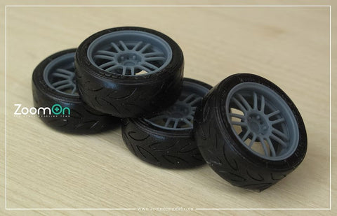 ズームオン ZR048 1/24 17インチ レイズ RE30 ホイールセット