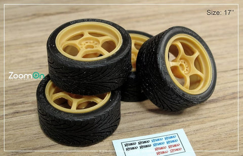 ズームオン ZR056 1/24 15インチ レイズ グラムライツ 57c ホイールセット