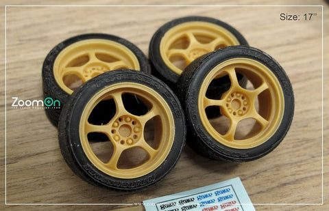 ズームオン ZR056 1/24 15インチ レイズ グラムライツ 57c ホイールセット