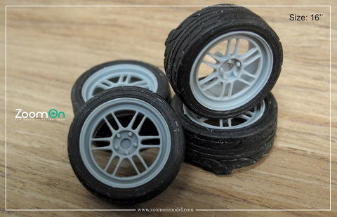 ズームオン ZR057 1/24 17インチ エンケイ RPF1 ホイールセット