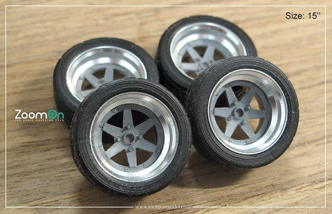 ズームオン ZR058 1/24 15インチ SSR スピードスター XR-4 ホイールセット
